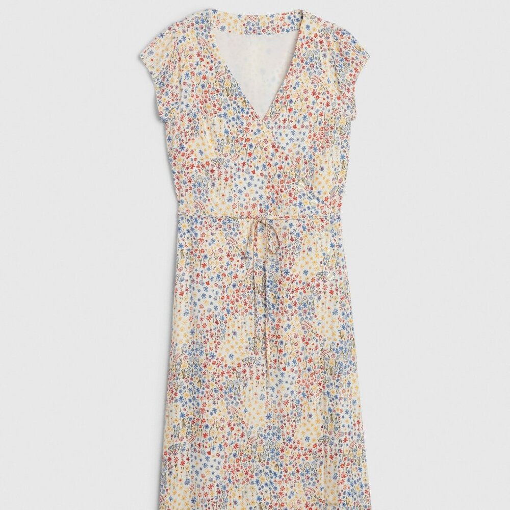 NWT Gap Wrap Front Midi Dress